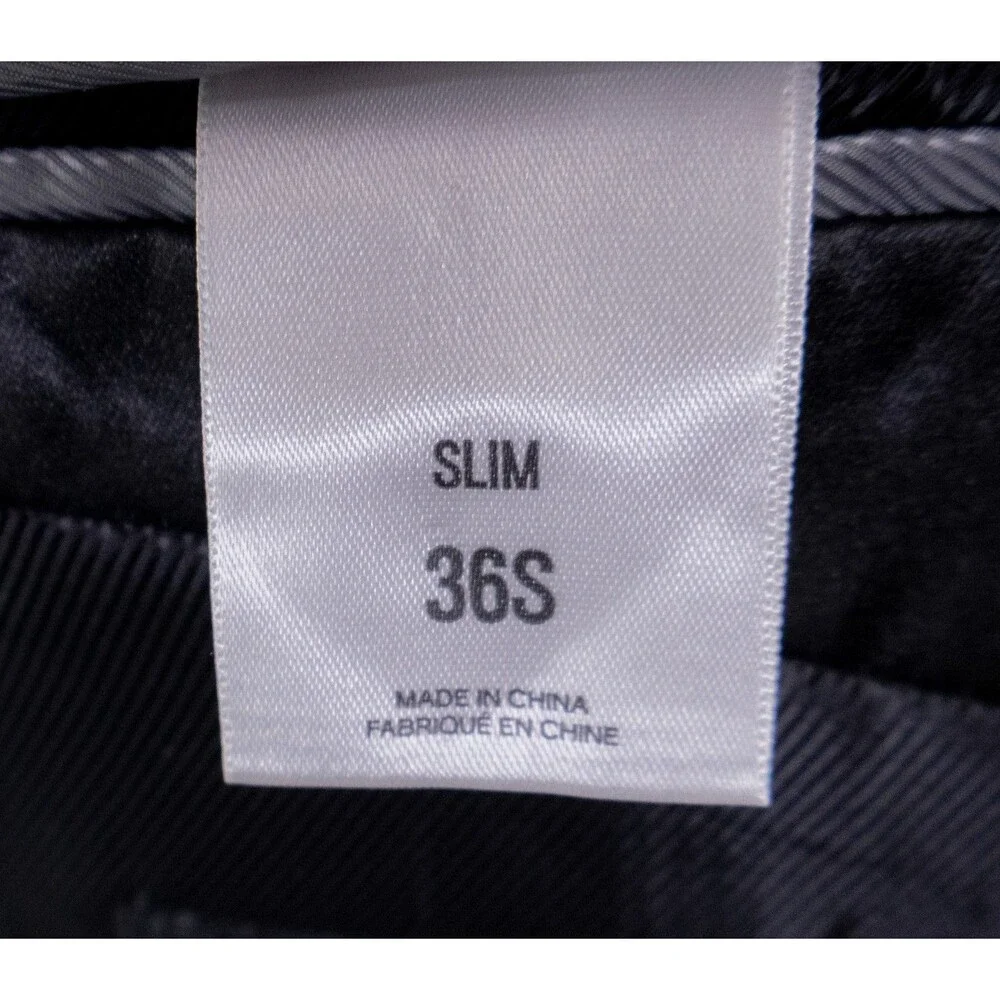 Express Slim Blazer Tuxedo Jacket Solid Gray Size 36S One Button Coat